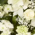 Loving Farewell: Chrysanthemums and Roses