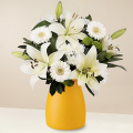 Familial Love: White Lilies and Gerberas