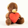 Rote Liebe: Rosen, Pralinen, Karte & Teddybär