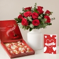 Ovillkorlig kärlek: Komplett paket med röda rosor