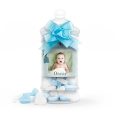 Baby Blue: Herzbonbons in einer Flasche
