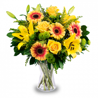 Sonnenpracht: Rosen, Lilien & Gerbera