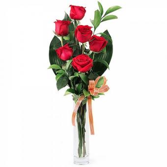 Sant Jordi Apasionado: Seis rosas rojas