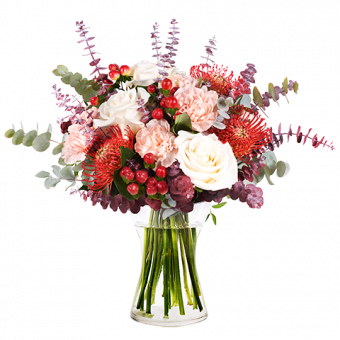 Feliz otoño: rosas y protea