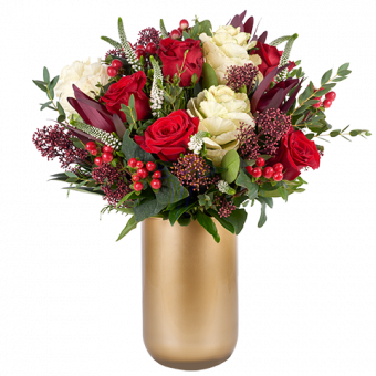 Joie: Roses Rouges et Brassicas