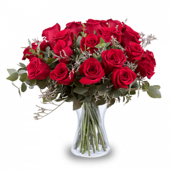Großzügige Liebe: 24 Rote Rosen