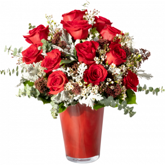 Serenità: Rose Rosse e Senecio