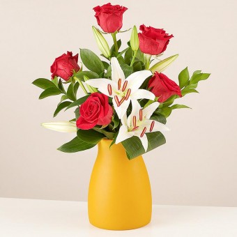 Perfect Pair: Roses and Lilies