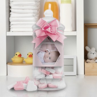 Baby Pink: Heart Sweets in Baby’s Bottle