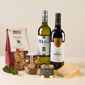 Vineyard Delight: Vino Tinto y Verdejo con Cuña de Queso