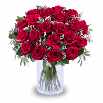 Reine de Cœur : 20 Roses Rouges