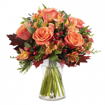 Potiron : Roses et Alstroemerias