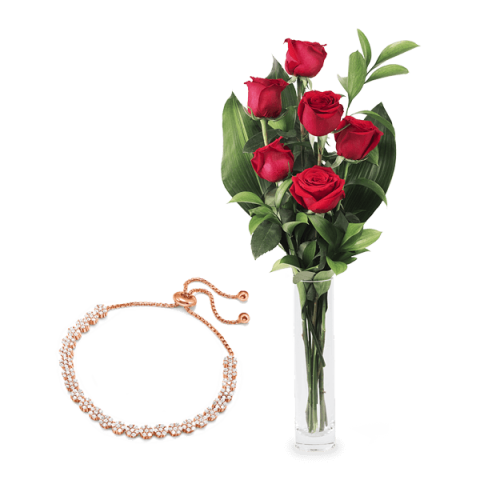 Charmante Aufmerksamkeit: Rosen