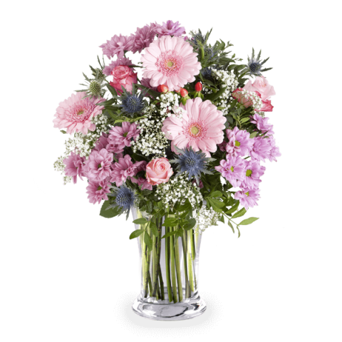 Pink Spell: Roses and Gerberas