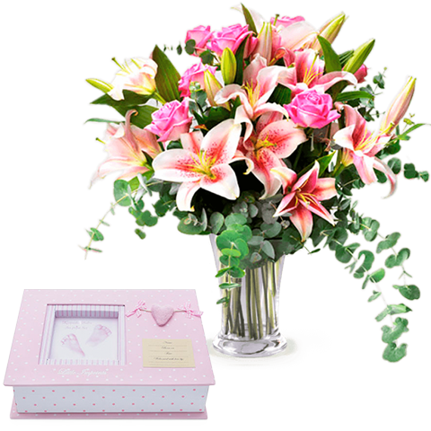 Empreinte rose et lys