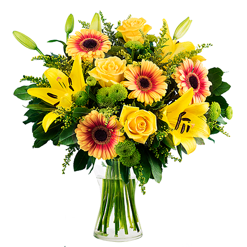 Plaisirs d'Été : Roses, Lys et Gerberas