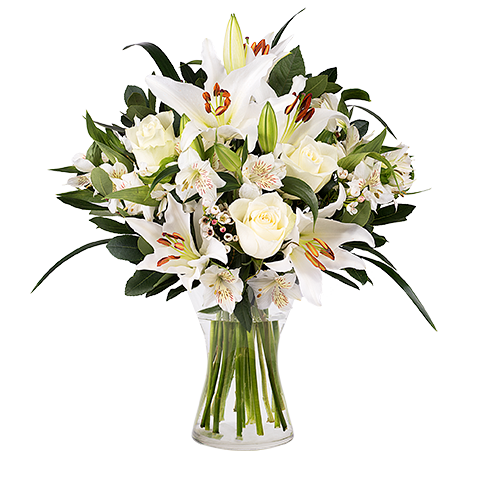Envoyer Un Bouquet De Fleurs Blanches Floraqueen