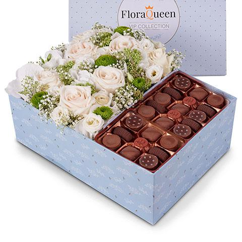 Boîte à Fleurs Et Chocolats Floraqueen