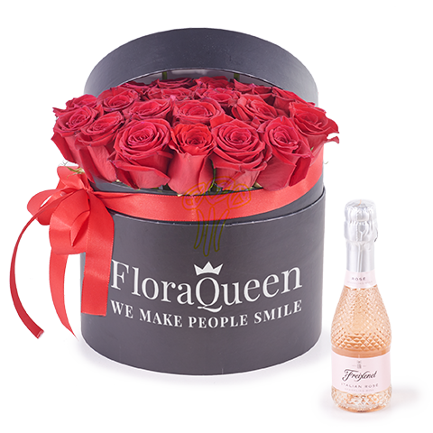 Spumeggiante Passione: Scatola Rose Rosse e Rosè