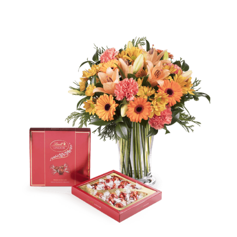 Sweet Birthday: Lilies and Gerberas
