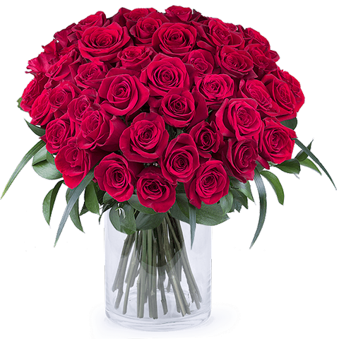 Quanto Costa Un Mazzo Di Fiori.Bouquet Di 50 Rose Rosse A Domicilio Floraqueen