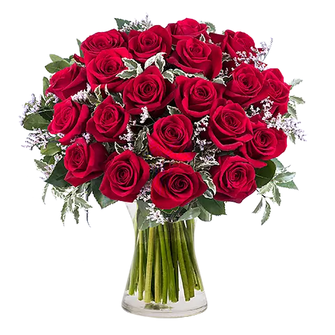 Reine de Cœur : 20 Roses Rouges