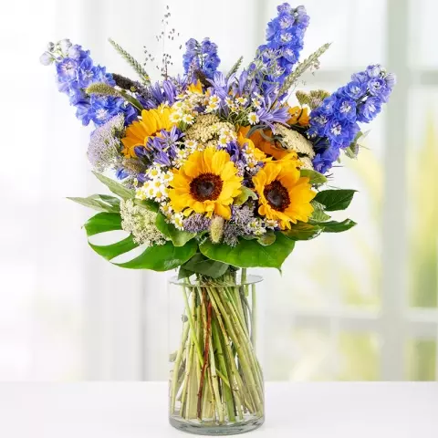 Summer Inspiration: Delphiniums and Sunflowers