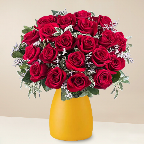 Königin der Herzen: 20 Rote Rosen
